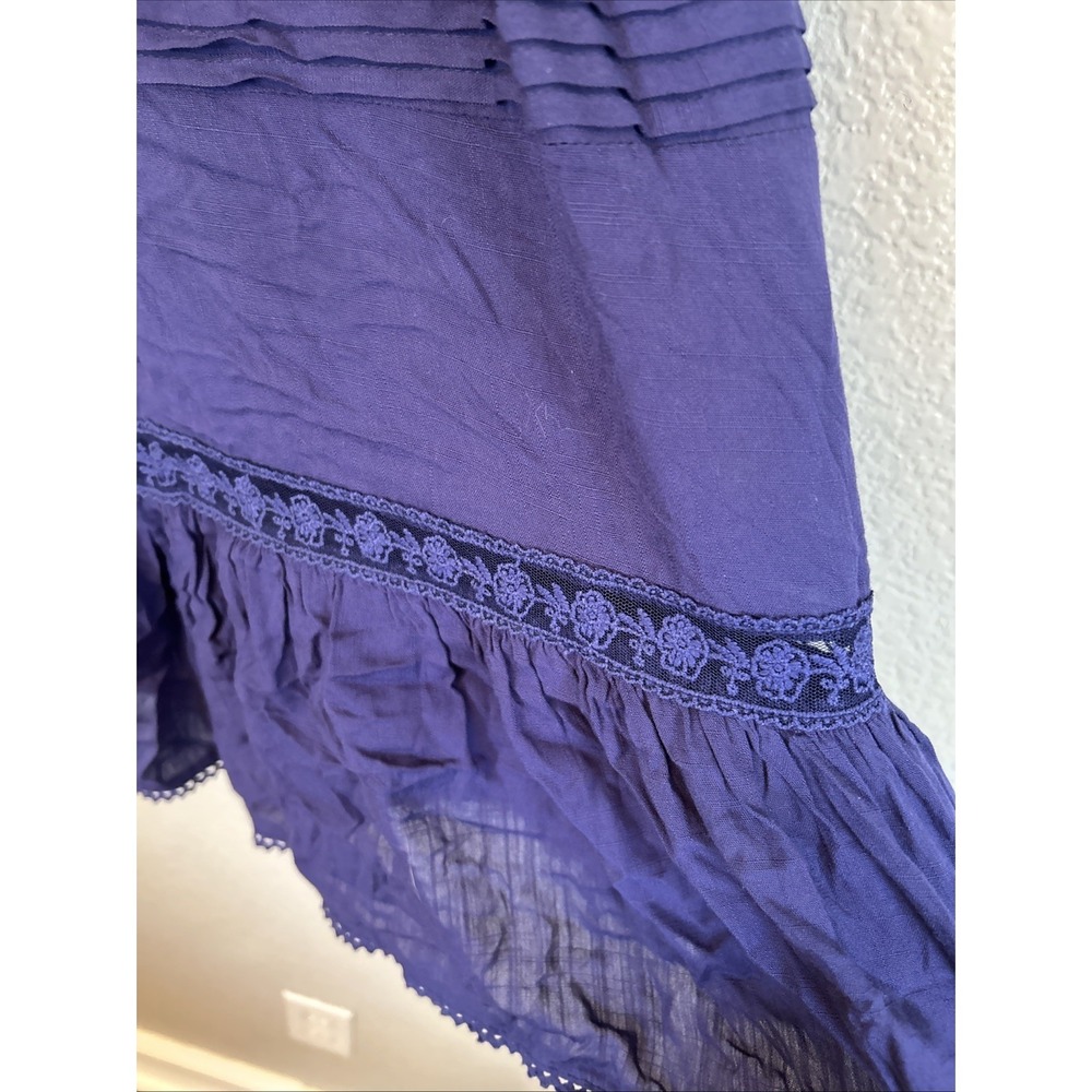 Altar'd State Navy Ruffle Dress Womens Juniors SIze Large Xsmall - Picture 6 of 9